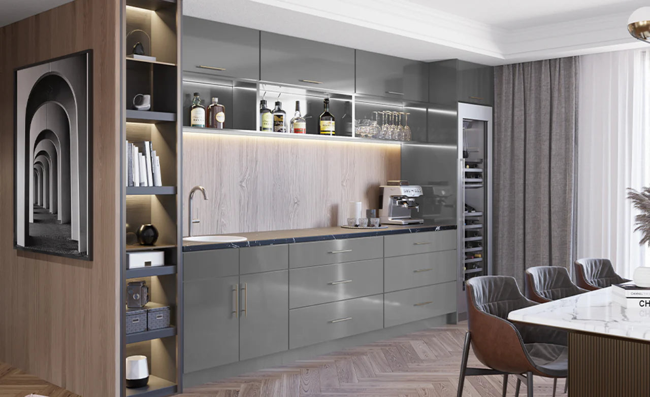 Build a Home Bar with RTA Kitchen Cabinets