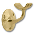 Deluxe Hand Rail Bracket for 2" Tubing Polished Brass