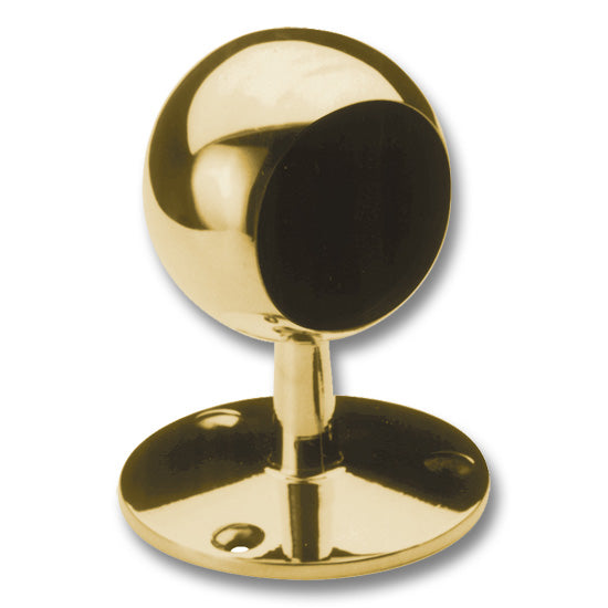 Ball End Short Rail Post Poished Brass for 2" Tubing 3"