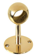 Ball Center Short Rail Post Polished Brass
