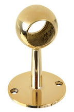 Ball Center Short Rail Post Polished Brass