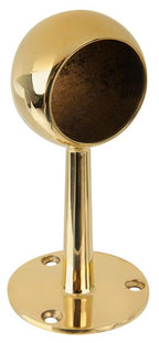Ball End Short Rail Post Poished Brass