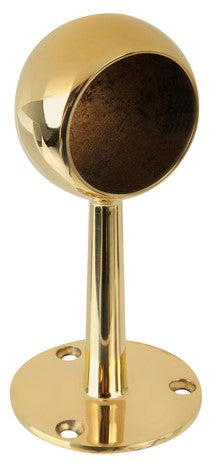 Ball End Short Rail Post Poished Brass