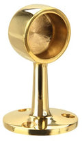 Flush End Short Rail Post for 1" Tubing Polished Brass