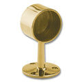 Flush End Short Rail Post for 1-1/2" Tubing Polished Brass
