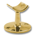 Saddle Short Rail Post for 1-1/2" Tubing Polished Brass