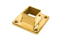 Square Flange for 1-1/2" Tubing Polished Brass
