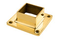 Square Flange for 2" Tubing Polished Brass
