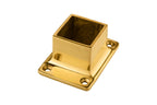 Cut Square Flange Polished Brass