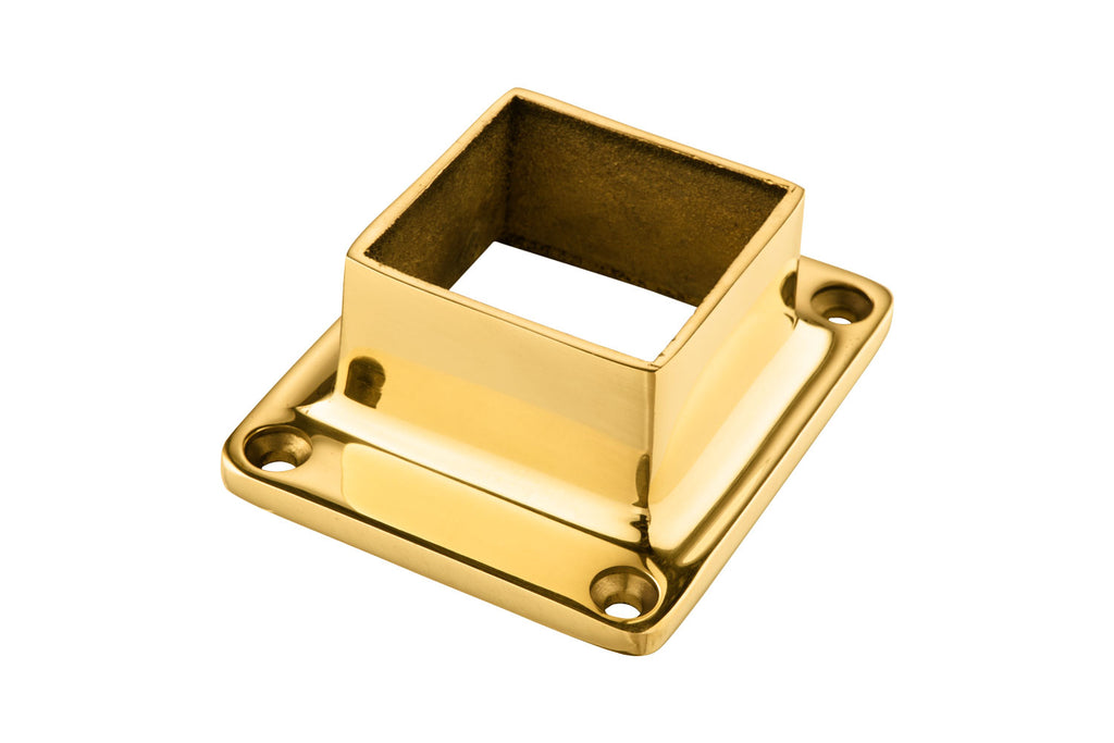 Cut Square Flange Polished Brass