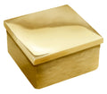 Flat Square End Cap for 2" Tubing Polished Brass