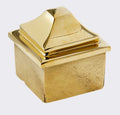 Conical Square End Cap Polished Brass for 1-1/2" Tubing