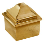 Conical Square End Cap Polished Brass