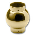 Ball Parallel Outlet Polished Brass for 2" Tubing