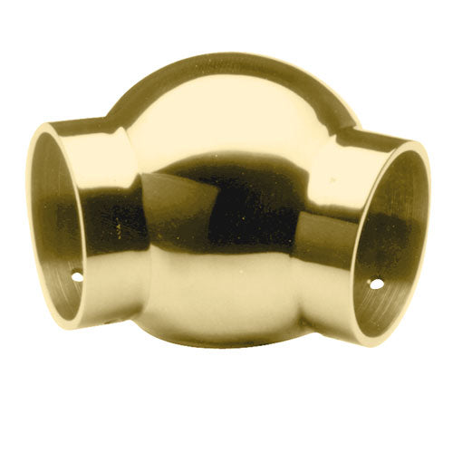 135 Degree Ball Elbow for 1-1/2" Tubing Polished Brass