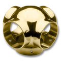 Ball Side Outlet Cross for 1-1/2" Tubing Polished Brass