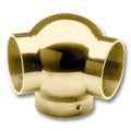 135 Degree Ball Side Outlet Elbow Polished Brass for 2" Tubing
