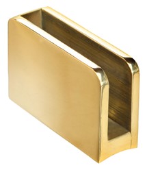 3/8" Glass Grip With Stop Polished Brass