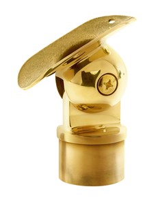 Adjustable Ball Saddle for 2" Tubing Polished Brass