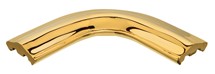 Cap Rail Corner Bend Polished Brass