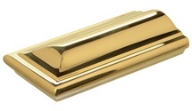 Cap Rail Square End Polished Brass