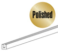 Solid Brass Channel for 3/8" Tubing Polished Brass