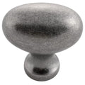 Hickery Hardware Williamsburg Knob Black Nickel Oval 1-5/16" Projection