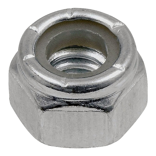 Nut, Nylon Locking Hex 1/4-20 Zinc, Multiples of 100