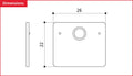 Strike Plate 22mm x 26mm Zinc