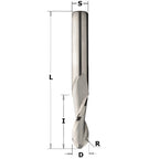 Solid Carbide Upcut Ball Nose Spiral Bit