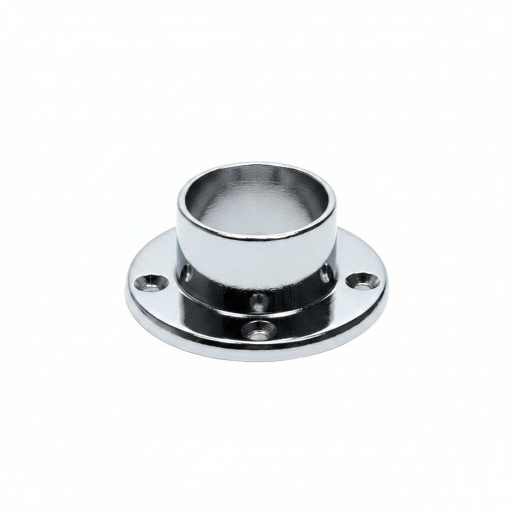 U.S. Futaba Closet Rod Holders For 1-1/4" Rod, Closed, Chrome