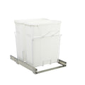 KV Soft-Close Bottom-Mount Waste Pull-out, Double 20 Quart, White, 14-3/8"