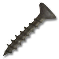 #8 Screw Square/Phillips Combo Flat Head Coarse Thread Plain And Dri-Lube 1"