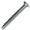 #8 Screw Flat Head With Nibs Combo Drive Coarse Thread Type 17 Point 2" Zinc, Multiples of 100