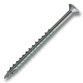 #8 Screw Flat Head With Nibs Combo Drive Coarse Thread Double Auger 2-1/2" Zinc, Multiples of 100