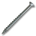 #8 Screw Flat Head With Nibs Combo Drive Coarse Thread Double Auger 2-1/4" Zinc, Multiples of 100