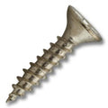 #5 Screw Flat Head #2 Phillips Coarse Thread 5/8" Length Polished Brass, Multiples of 100