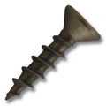 #6 Screw Flat Head #2 Square Coarse Thread Type 17 5/8" Length Antique Brass, Multiples of 100