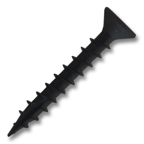 #6 Screw Flat Head #2 Square Coarse Thread Type 17 1" Length Black, Multiples of 100