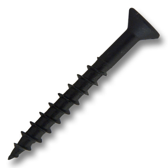 #8 Screw Square Flat Head Coarse Thread 1-1/2" Length Black, Multiples of 100