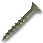 #8 Flat Head Screw With Nibs #2 Square Coarse  Double Auger Type 17 Point
