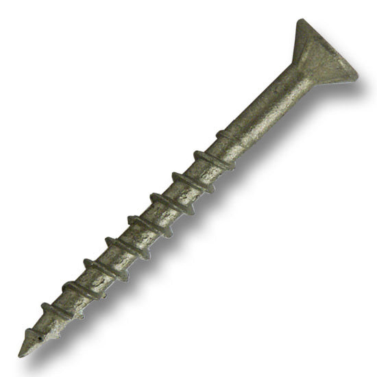 #8 Flat Head Screw With Nibs #2 Square Coarse  Double Auger Type 17 Point