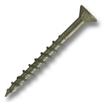 #8 Flat Head Screw With Nibs #2 Square Coarse  Double Auger Type 17 Point