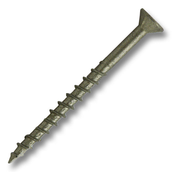 #8 Flat Head Screw With Nibs #2 Square Coarse  Double Auger Type 17 Point