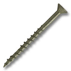#8 Flat Head Screw With Nibs #2 Square Coarse  Double Auger Type 17 Point