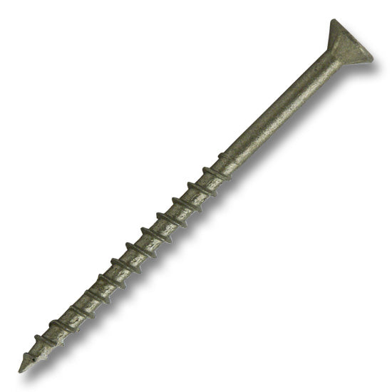 #8 Flat Head Screw With Nibs #2 Square Coarse  Double Auger Type 17 Point
