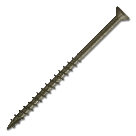 #8 Flat Head Screw With Nibs #2 Square Coarse  Double Auger Type 17 Point