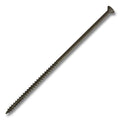 #10 Screw Flat Head Square With Nibs Coarse Thread Double Auger 6" Satin Brass, Multiples of 100