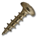 #8 Screw Pan Head #2 Phillips Coarse Thread 5/8" Length Polished Brass, Multiples of 100