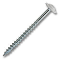 #10 Screw Round Washer #2 Combo Double Auger Coarse Thread 2-1/2" Long White, Multiples of 100